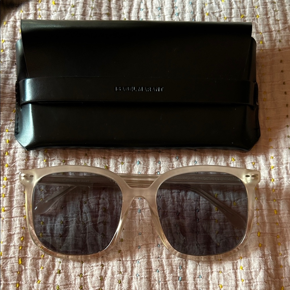 oversized retro style ISABEL MARANT nude colored sunglasses